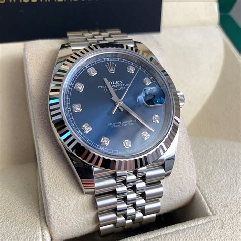 rolex datejust blue diamond dial 126334|rolex datejust 41 126334 review.